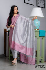 VIGO EVERYDAY ELEGANCE ONION PINK KURTA SET