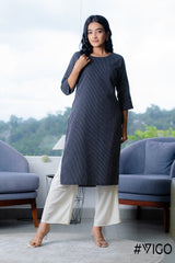 SKYLINE SRIPE BLACK KURTI