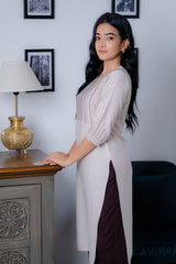 TRENDY TUNIC EMBROIDERY COLLECTION DARK ONION BACH KURTA