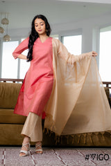VIGO EVERYDAY ELEGANCE PINK KURTA SET