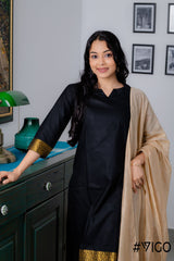 BLACK AURA ETHNIC KURTA SET