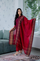 MAROON EVERYDAY ELEGANCE FULLY COTTON KURTA SET