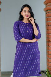 PURPLE IKAT CLASSIC ELEGANCE KURTA