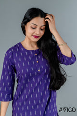 PURPLE IKAT CLASSIC ELEGANCE KURTA