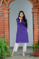 PURPLE IKAT CLASSIC ELEGANCE KURTA
