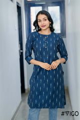 BLUE IKAT CLASSIC ELEGANCE KURTA