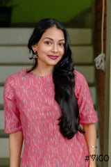 IKAT CLASSIC PINK SHORT KURTA