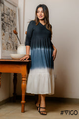 OMBRE COTTON DIP-DYE DRES