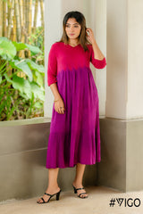 OMBRE COTTON DIP-DYE DRESS