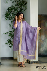 VIGO EVERYDAY ELEGANCE LAVENDER KURTA SET