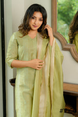 VIGO EVERYDAY ELEGANCE GREEN KURTA SET