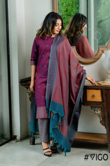 VIGO MAROON ELEGANCE FULLY COTTON KURTA SET