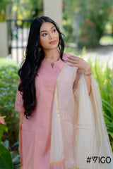 VIGO EVERYDAY ELEGANCE PINK KURTA SET