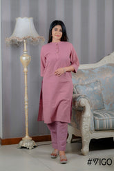 CHARM PURE PINK COTTON CO-ORD SET
