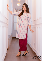 Classic Elegance Straight Kurti in White