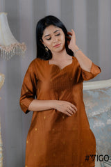 VIGO EVERYDAY ELEGANCE DUSTY BROWN KURTA