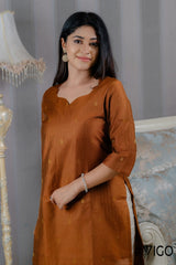 VIGO EVERYDAY ELEGANCE DUSTY BROWN KURTA