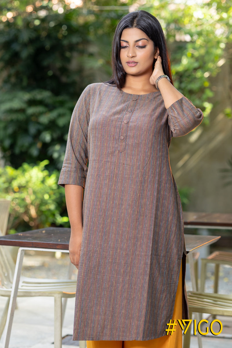 Amber Threads Ikat Kurti