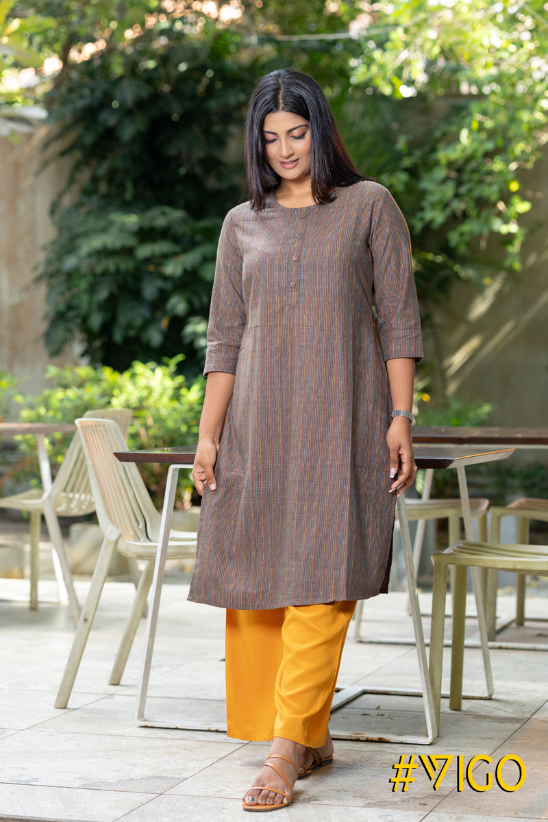 Amber Threads Ikat Kurti