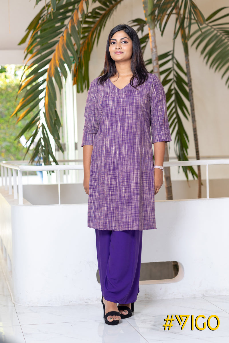 Lilac Breeze Cotton Kurti