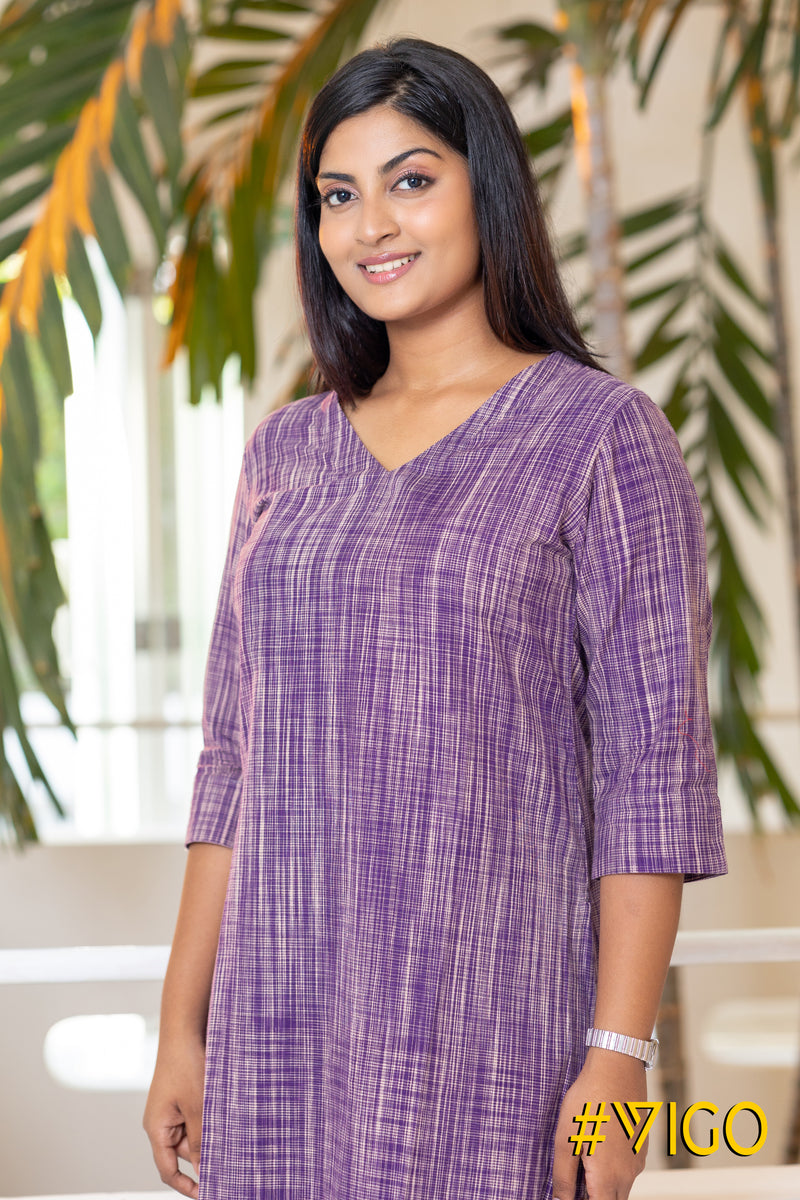 Lilac Breeze Cotton Kurti