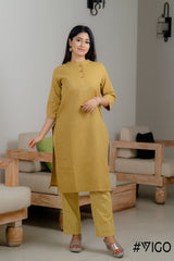 CHARM PURE GREEN COTTON CO-ORD SET