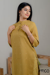 CHARM PURE GREEN COTTON CO-ORD SET