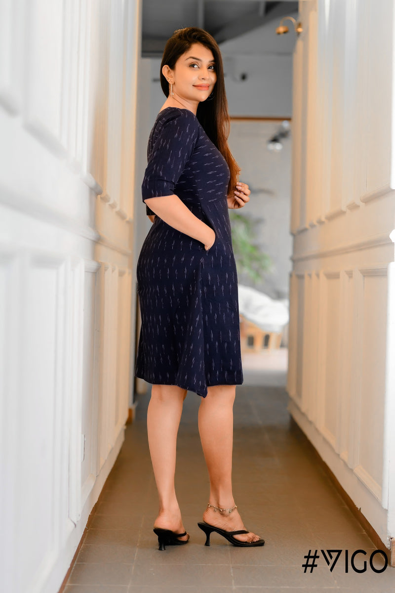 Ikat Essence Dress in Starry Night