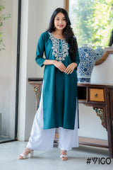 ROMAN CHIKANKARI KURTA