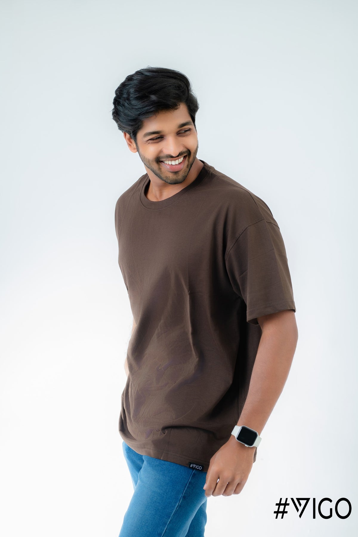 BROWN OVERSIZED T SHIRT