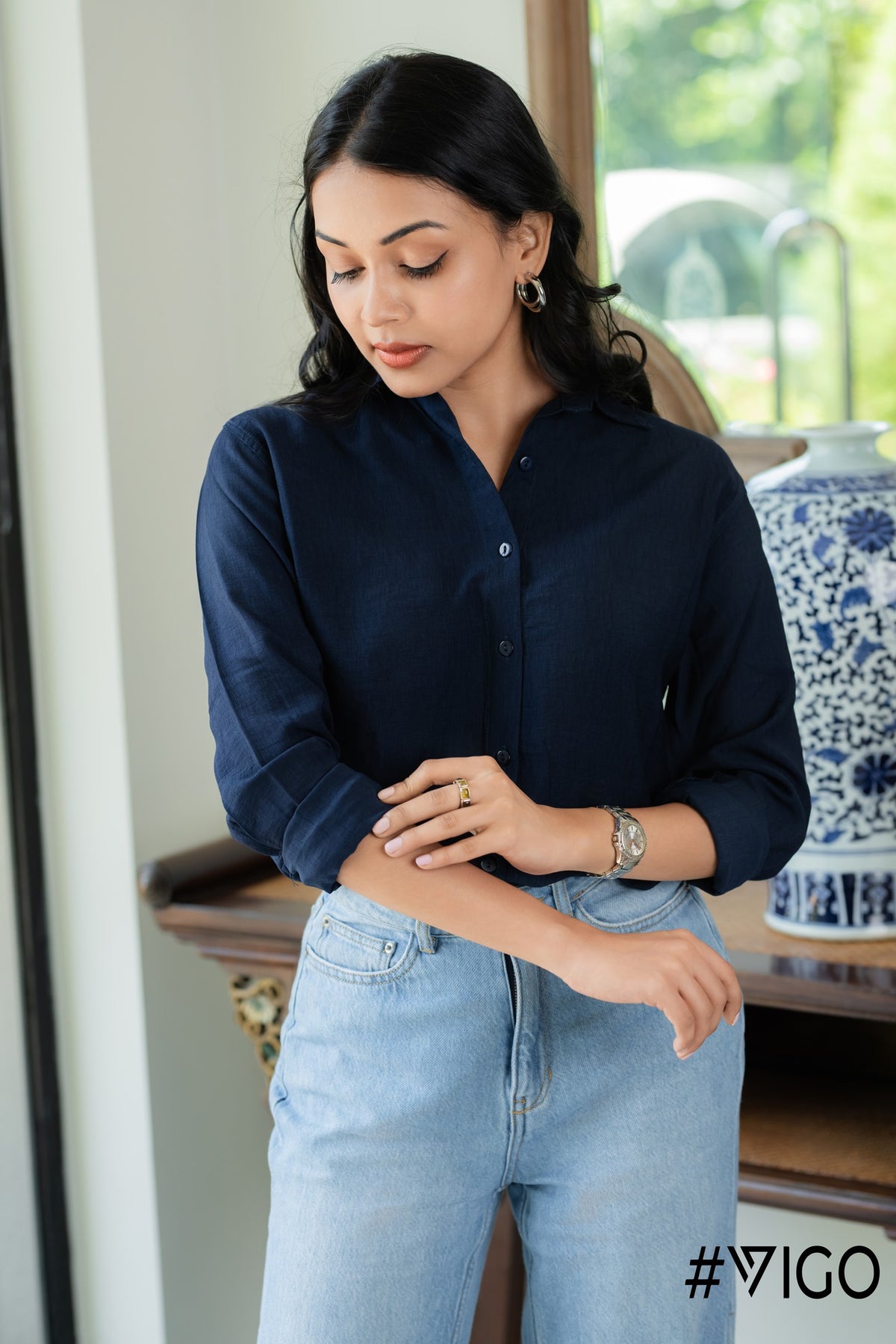 LONG SLEEVE  BLUE SHIRT