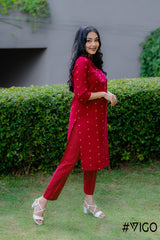 MAGENTA CHARM PURE COTTON  CO-ORD SET