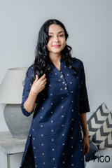 NAVY CHARM PURE COTTON  CO-ORD SET