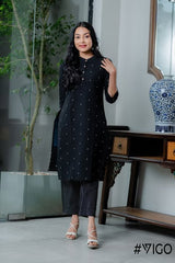 BLACK CHARM PURE COTTON  CO-ORD SET