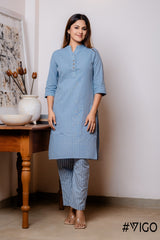 SKY MIST  PURE COTTON  CO-ORD SET