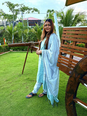 VIGO EVERYDAY ELEGANCE GREEN KURTA SET