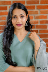 VIGO EVERYDAY ELEGANCE GREEN KURTA SET