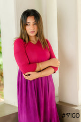 OMBRE COTTON DIP-DYE DRESS