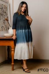OMBRE COTTON DIP-DYE DRES