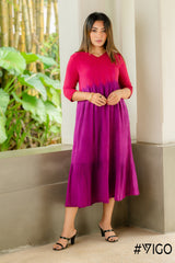 OMBRE COTTON DIP-DYE DRESS