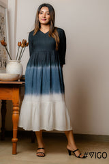 OMBRE COTTON DIP-DYE DRES