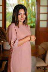PINK COTTON EMBROIDERA DRESS