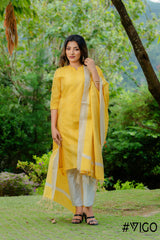 VIGO EVERYDAY ELEGANCE YELLOW KURTA SET
