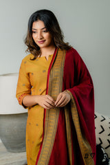 VIGO YELLOW ELEGANCE FULLY COTTON KURTA SET