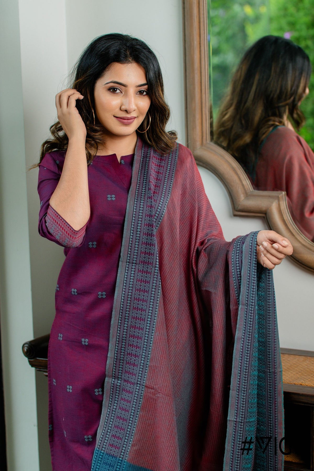 VIGO MAROON ELEGANCE FULLY COTTON KURTA SET