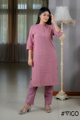 CHARM PURE PINK COTTON CO-ORD SET
