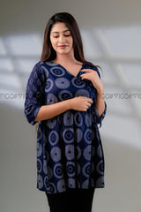 BLUE ETHNIC MOTIF TUNIC KURTA