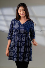 BLUE ETHNIC MOTIF TUNIC KURTA