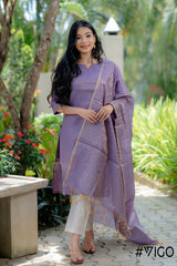VIGO EVERYDAY ELEGANCE LAVENDER KURTA SET