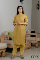 CHARM PURE GREEN COTTON CO-ORD SET